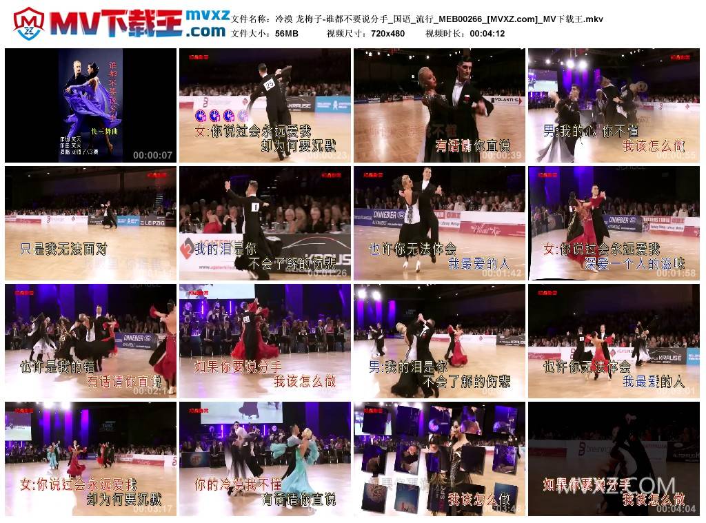 冷漠 龙梅子-谁都不要说分手_国语_流行_MEB00266